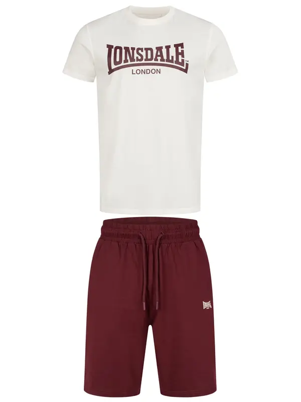 LONSDALE LONSDALE Jogging komplet  ecru/prljavo bijela / burgund