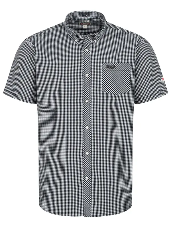 LONSDALE LONSDALE Košulja 'Brixworth'  crna / bijela