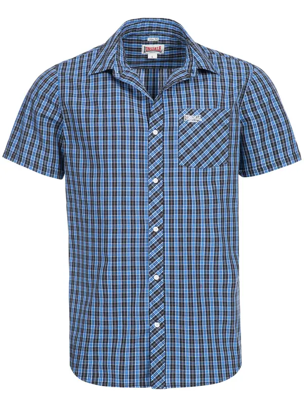 LONSDALE LONSDALE Košulja 'Brixworth'  plava / crna / bijela