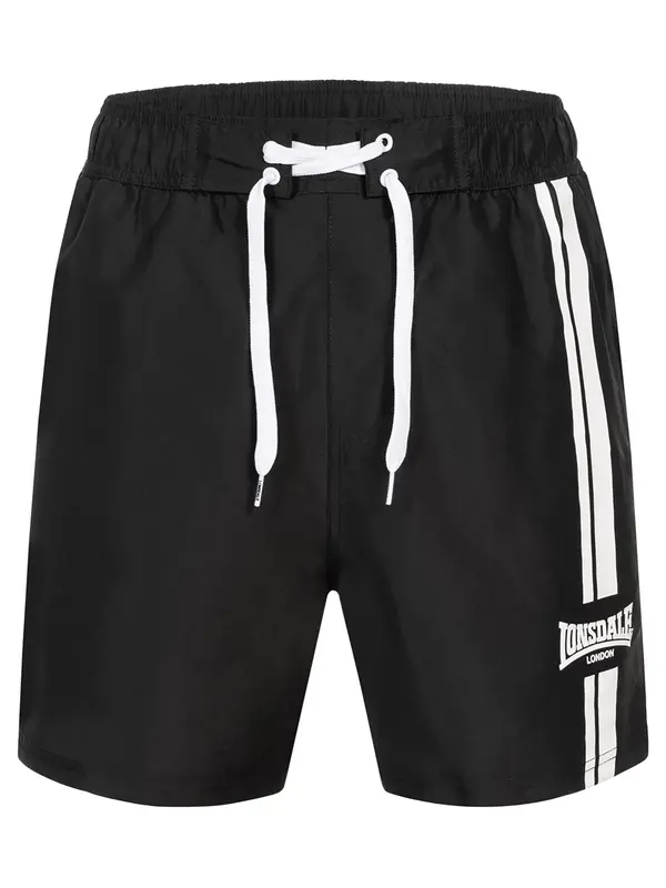 LONSDALE LONSDALE Kupaće hlače 'Knockan'  crna / bijela