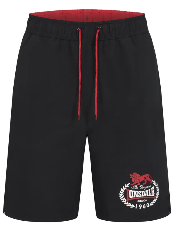 LONSDALE LONSDALE Kupaće hlače 'Ventnor'  crvena / crna / bijela