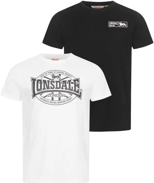 Lonsdale London Lonsdale London Majica 'Clonkeen'  crna / bijela