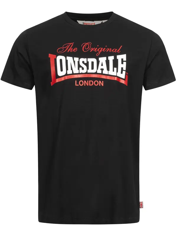 LONSDALE LONSDALE Majica 'Aldingham'  crvena / crna / bijela
