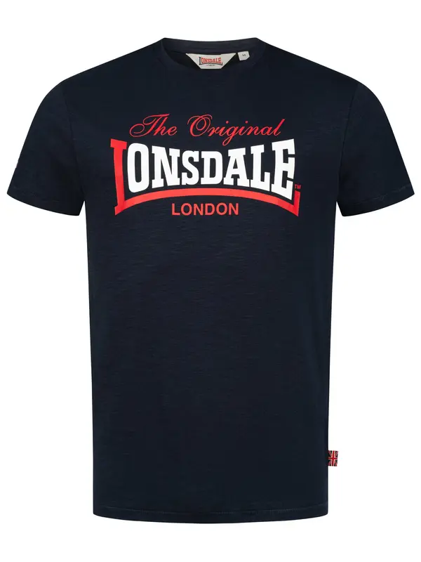 LONSDALE LONSDALE Majica ' Aldingham'  mornarsko plava / crvena / bijela
