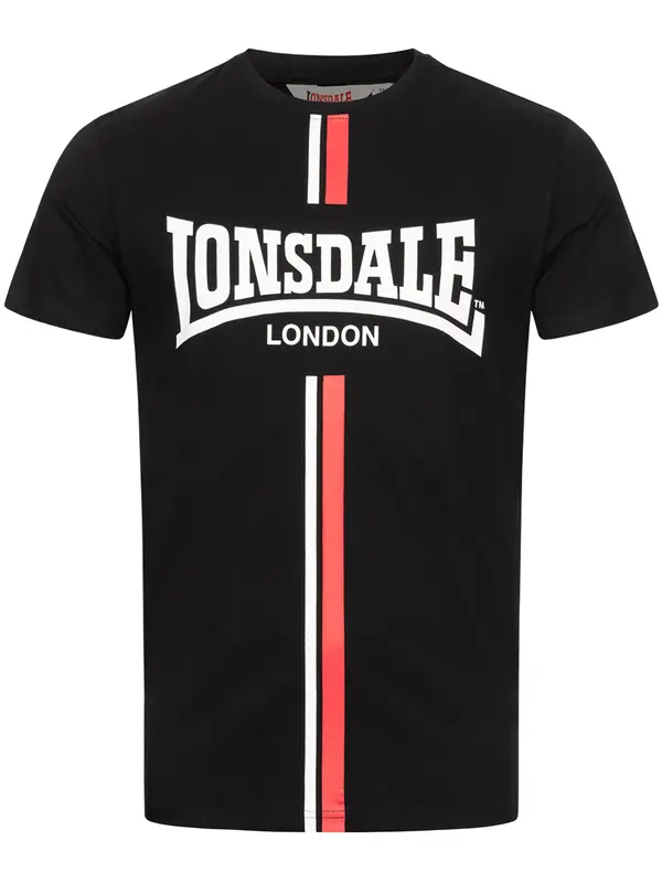 LONSDALE LONSDALE Majica 'Altandhu'  jarko crvena / crna / bijela