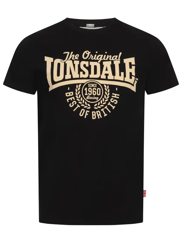 LONSDALE LONSDALE Majica 'Bethersden'  ecru/prljavo bijela / crna