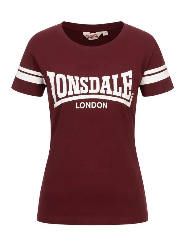 LONSDALE LONSDALE Majica  boja vina / bijela