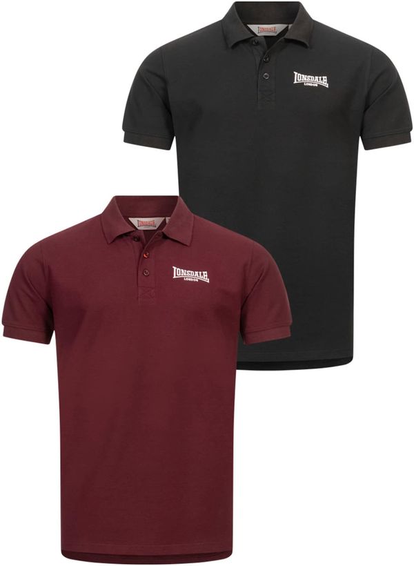 LONSDALE LONSDALE Majica  boja vina / crna / bijela