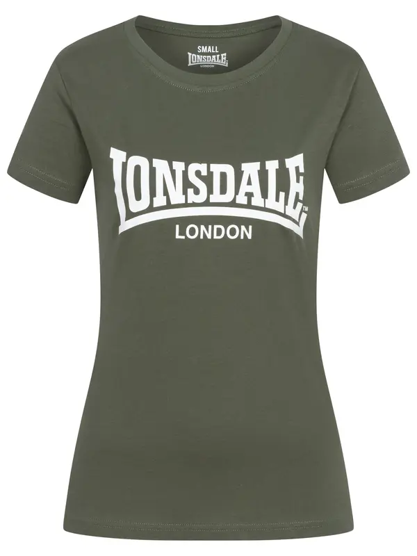 LONSDALE LONSDALE Majica 'Cartmel'  maslinasta / bijela