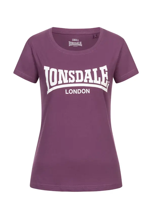 LONSDALE LONSDALE Majica 'Cartmel'  patlidžan / bijela