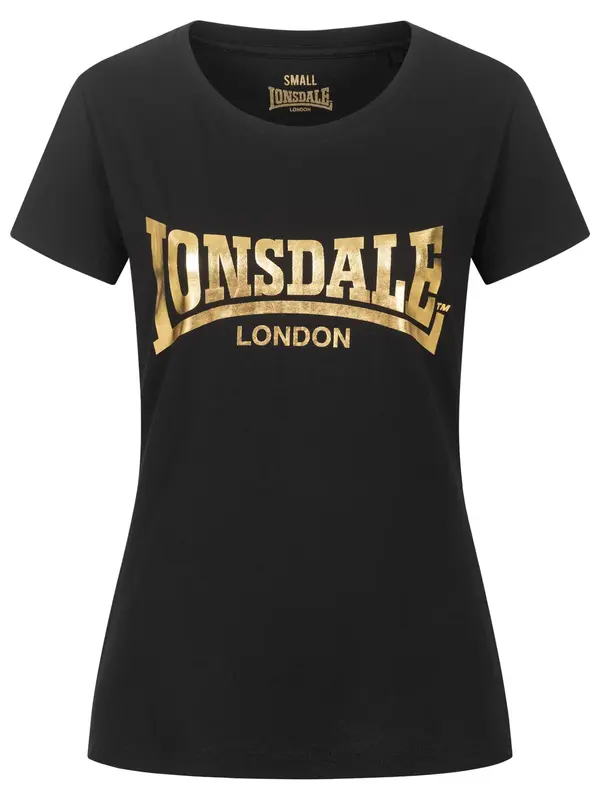 LONSDALE LONSDALE Majica 'CARTMEL'  zlatna / crna