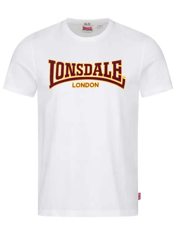 LONSDALE LONSDALE Majica 'Classic'  zlatno žuta / boja vina / bijela