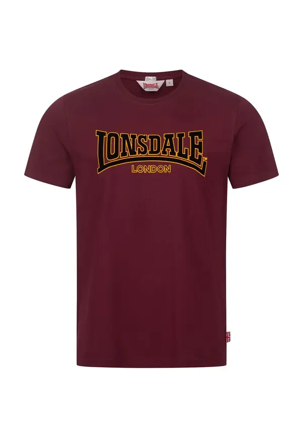 LONSDALE LONSDALE Majica 'Classic'  zlatno žuta / burgund / crna