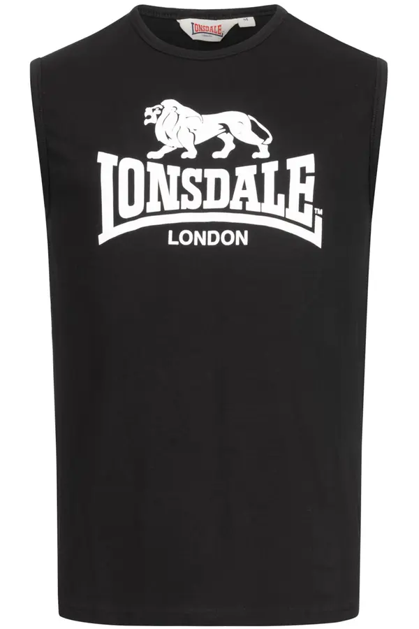 LONSDALE LONSDALE Majica 'Clopton'  crna / bijela