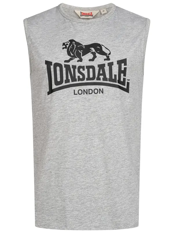 LONSDALE LONSDALE Majica 'Clopton'  siva melange / crna