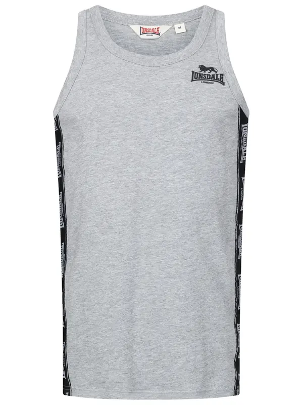 LONSDALE LONSDALE Majica 'CLOUSTA'  siva / crna