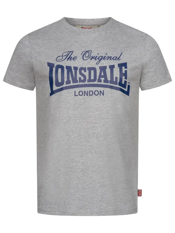 LONSDALE LONSDALE Majica 'Colsbrooke'  morsko plava / siva