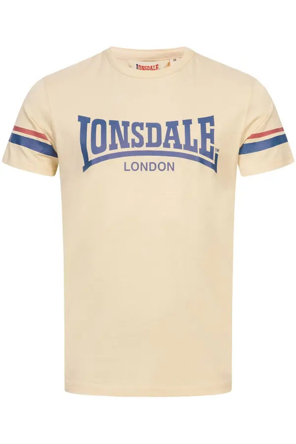 LONSDALE LONSDALE Majica 'Creich'  pijesak / crno plava / crvena