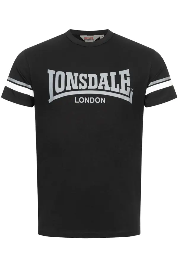 LONSDALE LONSDALE Majica 'Creich'  siva / crna / bijela