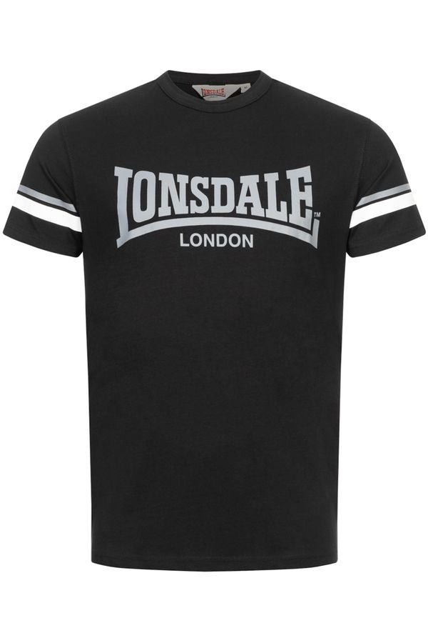 LONSDALE LONSDALE Majica 'CREICH'  siva / crna / bijela