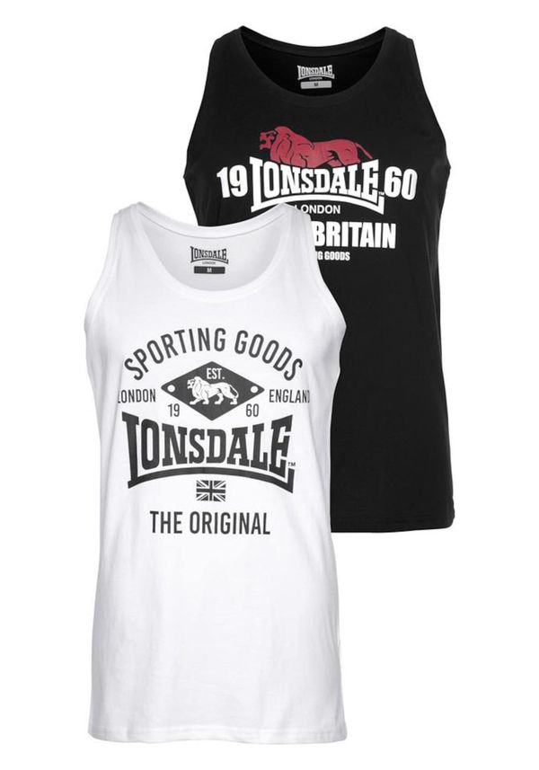LONSDALE LONSDALE Majica  crna / bijela