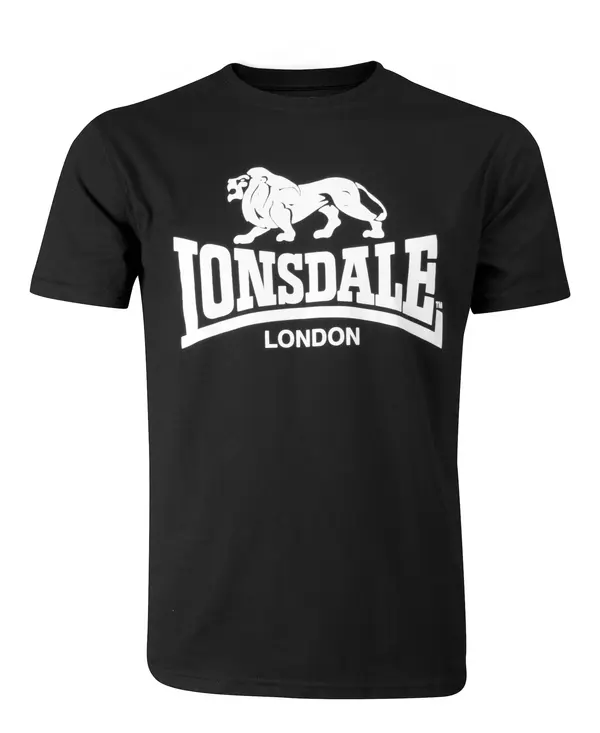 LONSDALE LONSDALE Majica  crna / bijela