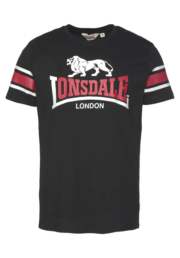 LONSDALE LONSDALE Majica  crvena / crna / bijela