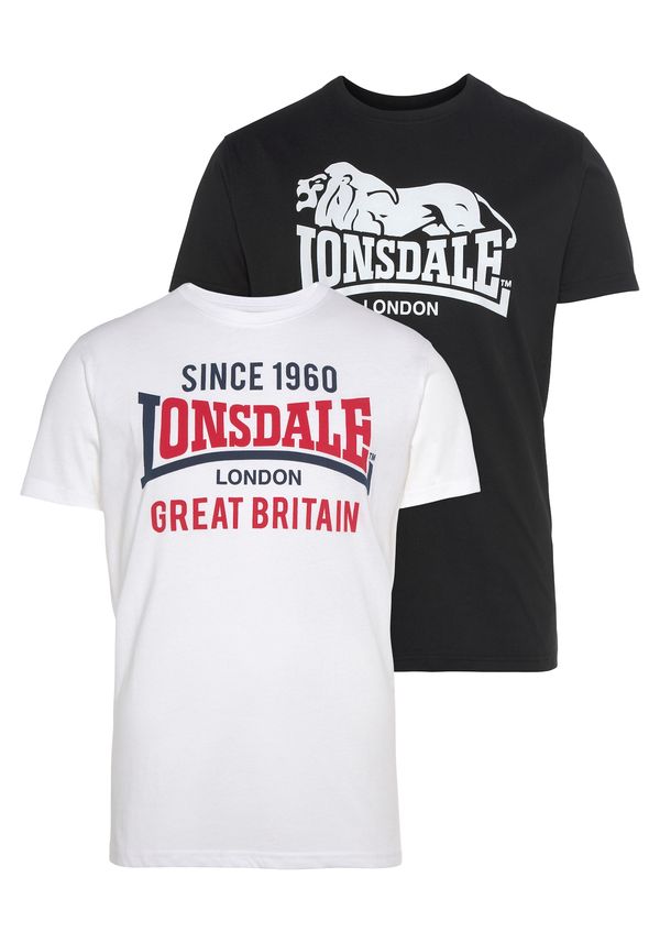 LONSDALE LONSDALE Majica  crvena / crna / bijela