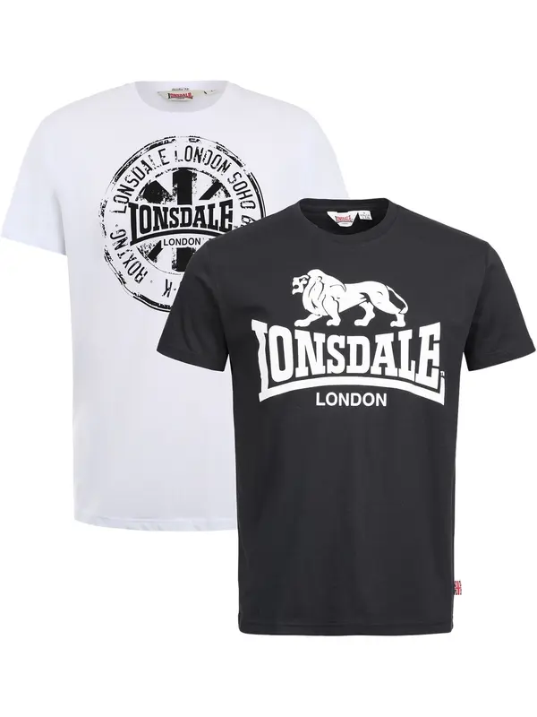 LONSDALE LONSDALE Majica 'Dildawn'  crna / bijela
