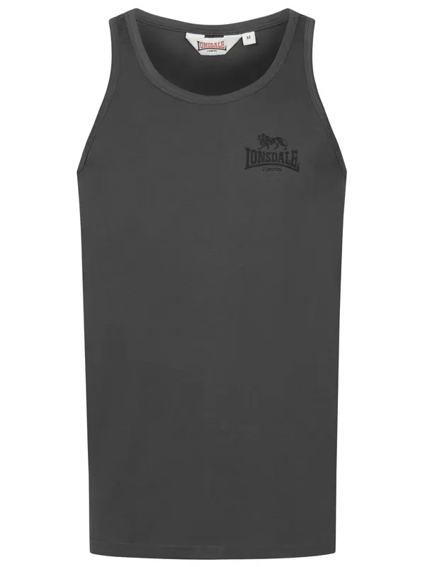 LONSDALE LONSDALE Majica 'Dolton'  antracit siva / crna