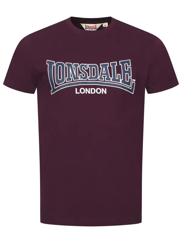 LONSDALE LONSDALE Majica 'Dukinfield'  morsko plava / bordo / bijela