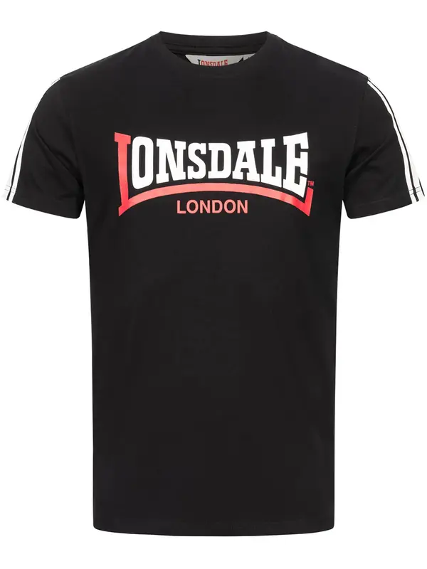 LONSDALE LONSDALE Majica 'Elphin'  jarko crvena / crna / bijela