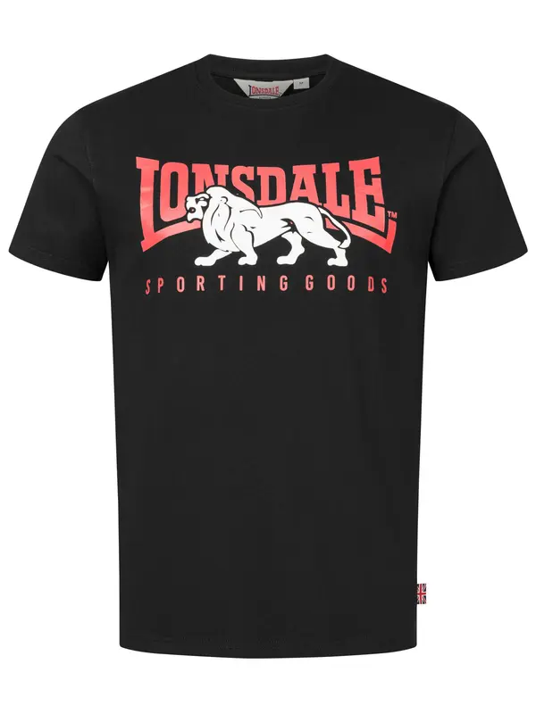 LONSDALE LONSDALE Majica 'Ervan'  svijetlo crvena / crna / bijela