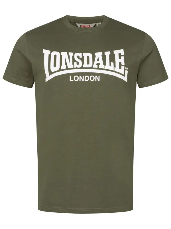 LONSDALE LONSDALE Majica 'Fulwood'  maslinasta / bijela