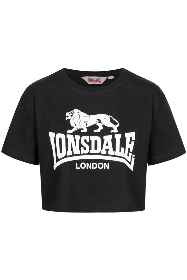 LONSDALE LONSDALE Majica 'Gutch Common'  crna / bijela