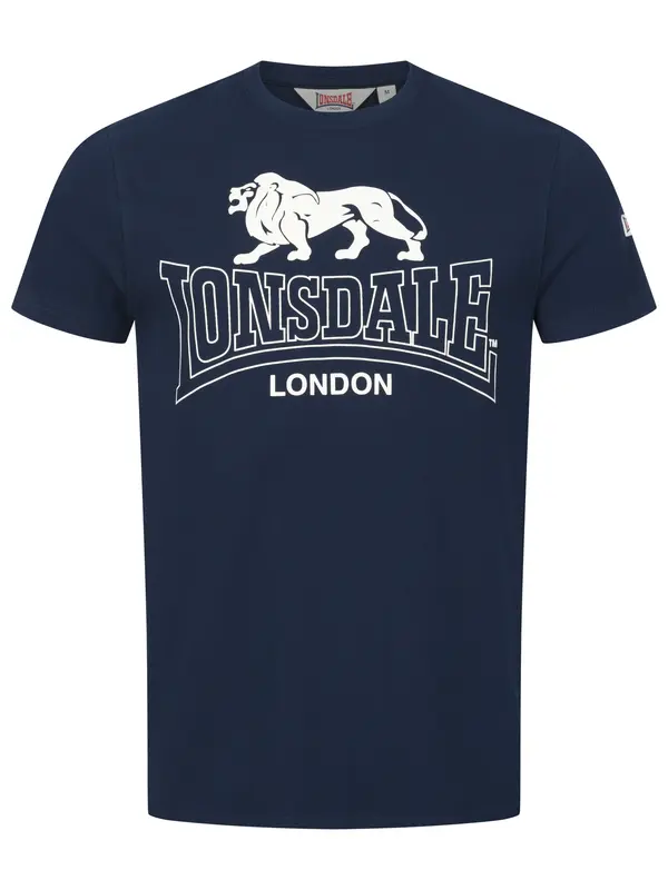 LONSDALE LONSDALE Majica 'Hazelhurst'  mornarsko plava / bijela