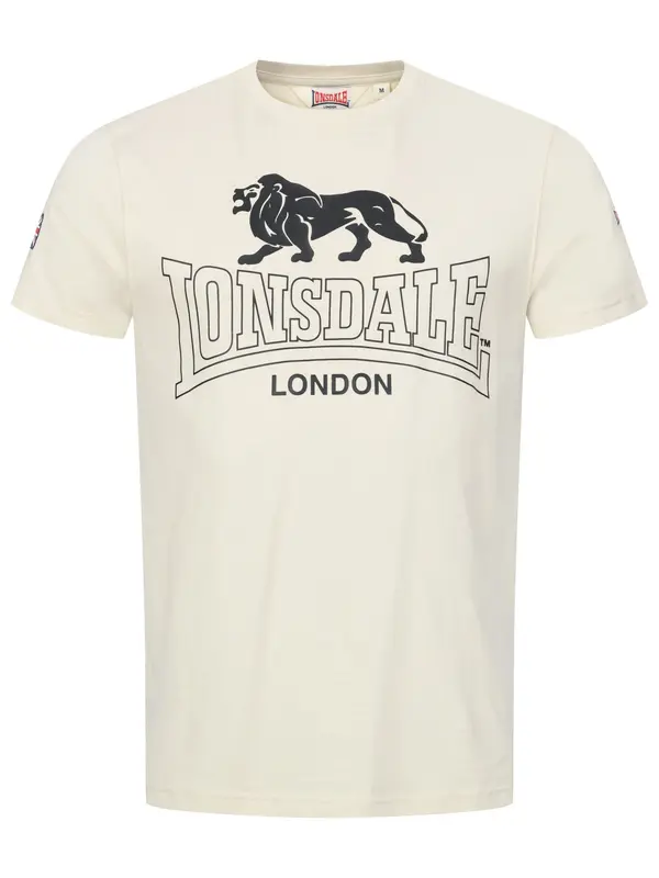 LONSDALE LONSDALE Majica 'HAZELHURST'  plava / crvena / crna / prljavo bijela