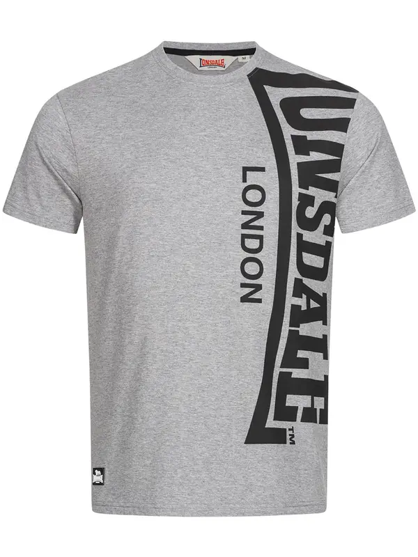 LONSDALE LONSDALE Majica 'Holyrood'  siva melange / crna