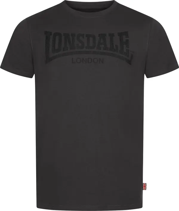 LONSDALE LONSDALE Majica 'Kai'  antracit siva / crna