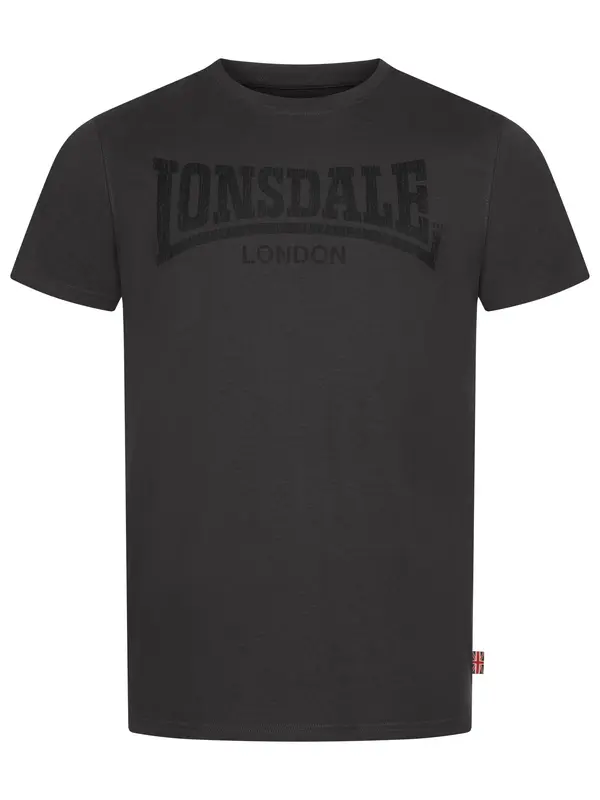 LONSDALE LONSDALE Majica 'Kai'  antracit siva / crna