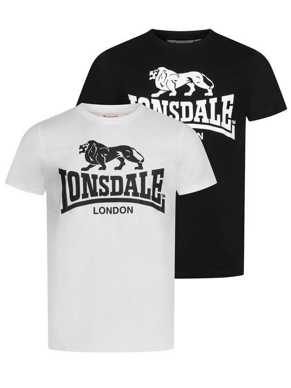 LONSDALE LONSDALE Majica 'KELSO'  crna / bijela