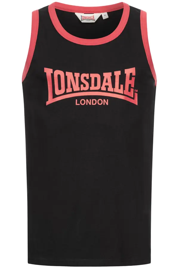 LONSDALE LONSDALE Majica 'Knockan'  crvena / crna