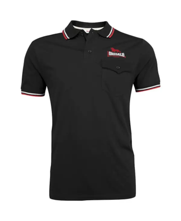 LONSDALE LONSDALE Majica 'Lynton'  crvena / crna / bijela