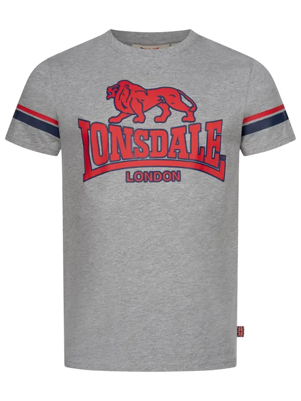 LONSDALE LONSDALE Majica 'Melthey'  siva / crvena / crna