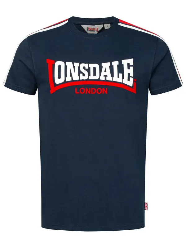LONSDALE LONSDALE Majica 'Merryn'  tamno plava / vatreno crvena / bijela