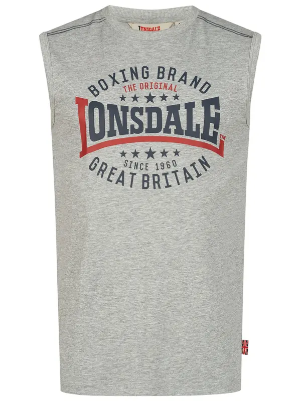 LONSDALE LONSDALE Majica  mornarsko plava / siva melange / crvena