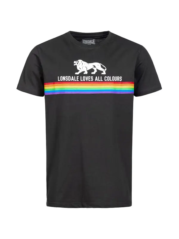 LONSDALE LONSDALE Majica 'Nelson'  ljubičasta / crvena / crna / bijela