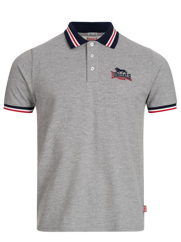 LONSDALE LONSDALE Majica 'Occumster'  mornarsko plava / siva melange / crvena / bijela