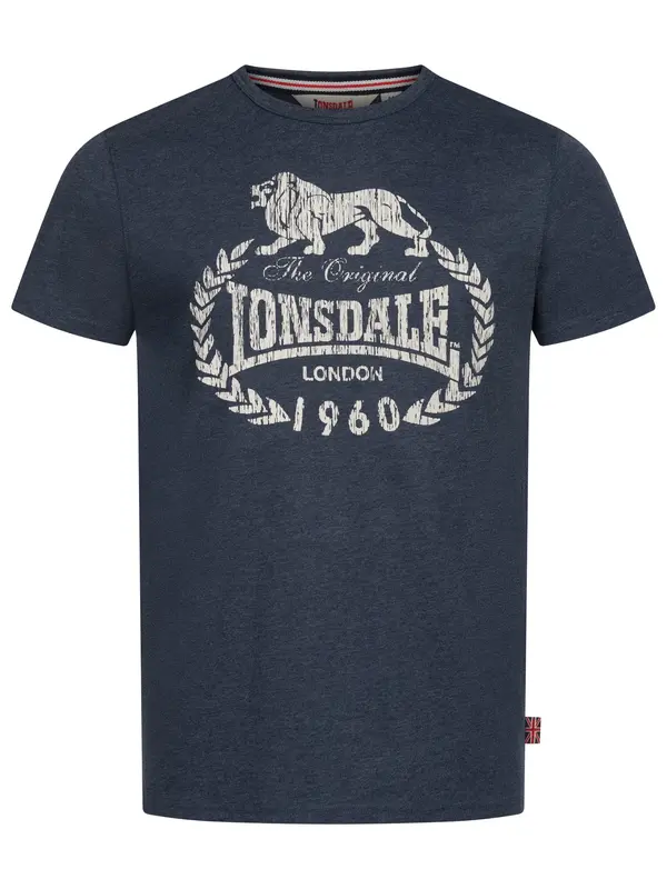 LONSDALE LONSDALE Majica 'Ollie'  ecru/prljavo bijela / mornarsko plava