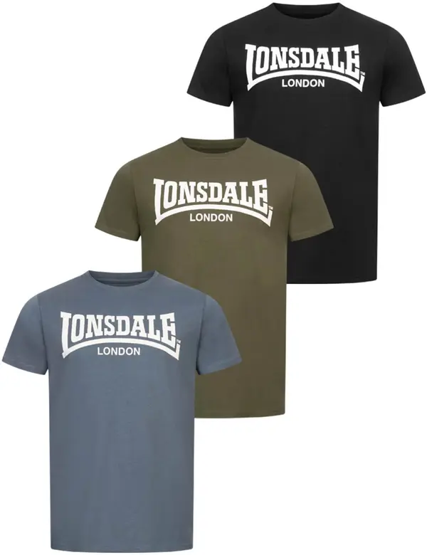 LONSDALE LONSDALE Majica  opal / maslinasta / crna